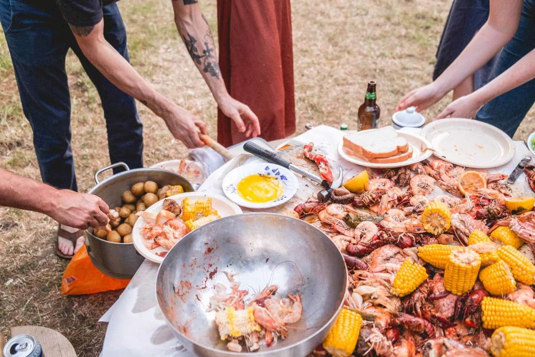 Summer seafood boil