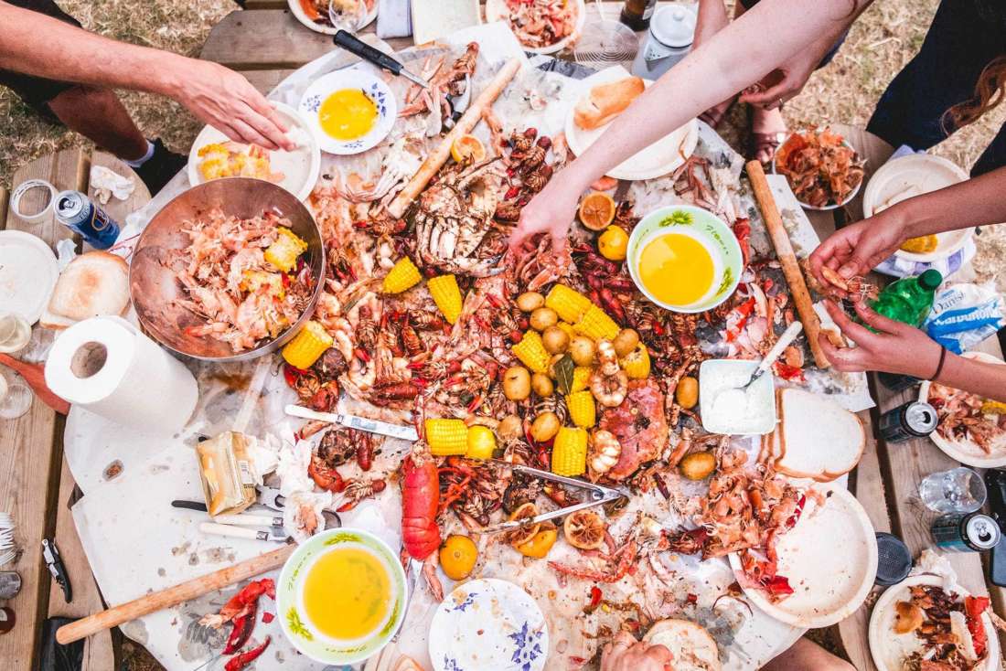 Summer seafood boil